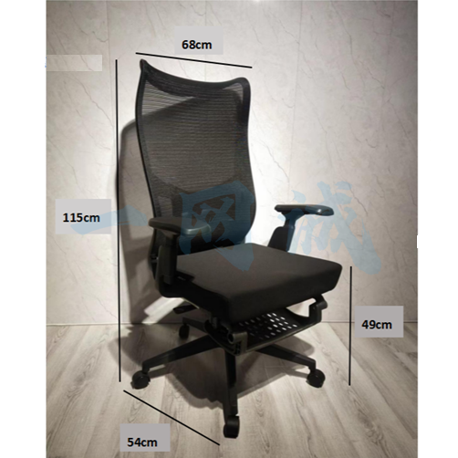 发财鸟 办公椅电脑椅网椅转椅 BGMT-966脚踏 黑-黑