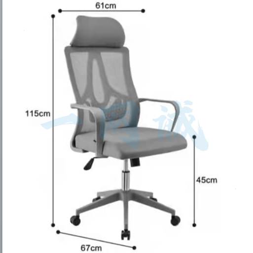 发财鸟 办公椅网布职员电脑椅网椅BGMT-MT-708 灰-灰