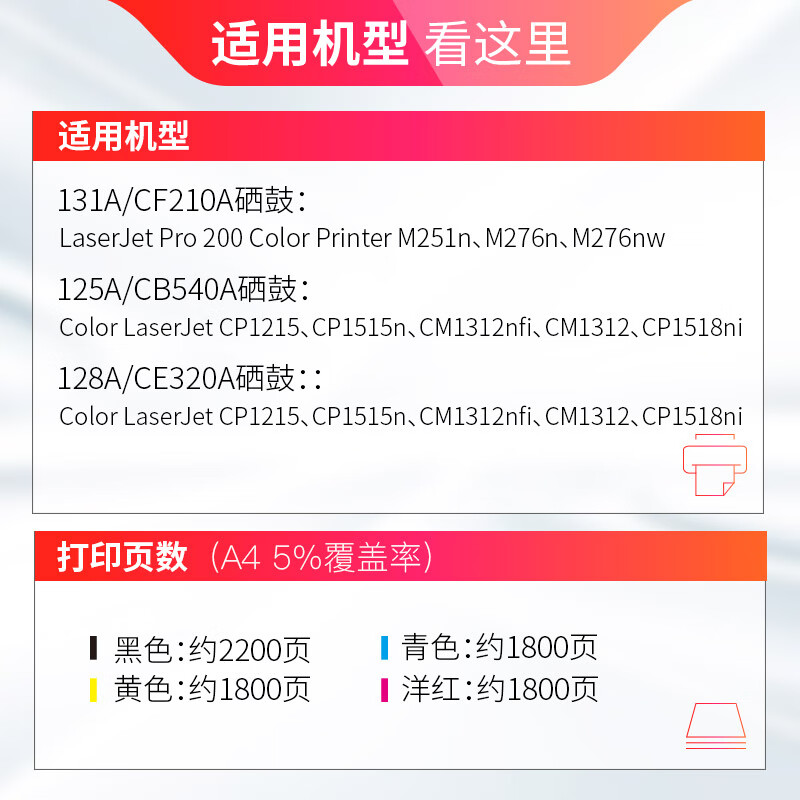 天威（priterite）CF212A 适用惠普HP Pro 200 M251n M276fn M276fnw打印机硒鼓 黄色